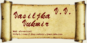 Vasiljka Vukmir vizit kartica